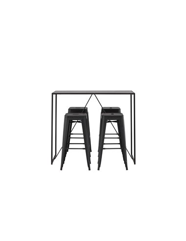 Matgrupp Brea med Tempe matstolar, 120 × 60 cm