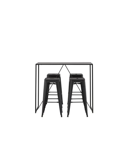 Matgrupp Brea med Tempe matstolar, 120 × 60 cm