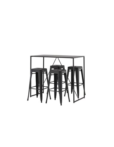 Matgrupp Brea med Tempe matstolar, 120 × 60 cm
