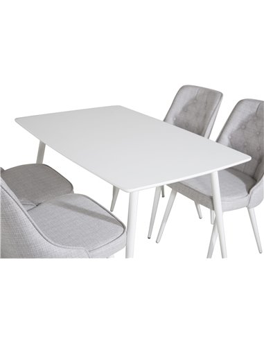 Matgrupp Polar med Velvet Deluxe matstolar, 120 × 75 cm