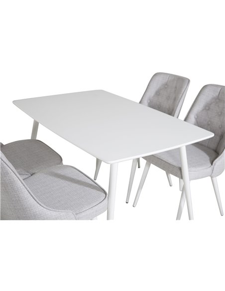 Matgrupp Polar med Velvet Deluxe matstolar, 120 × 75 cm