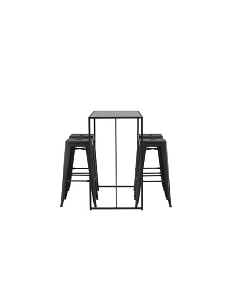 Matgrupp Brea med Tempe matstolar, 120 × 60 cm