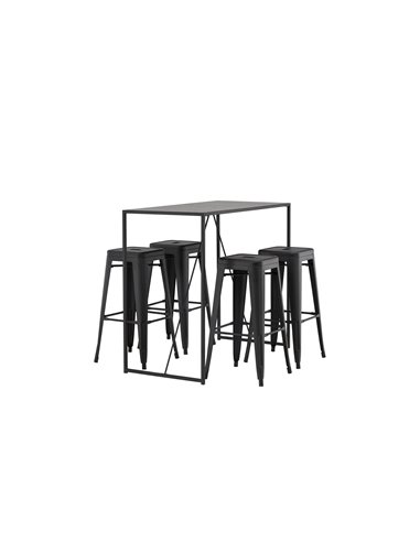 Matgrupp Brea med Tempe matstolar, 120 × 60 cm