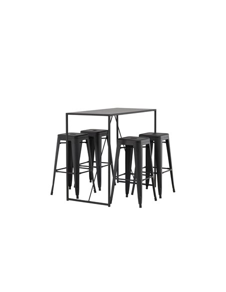 Matgrupp Brea med Tempe matstolar, 120 × 60 cm