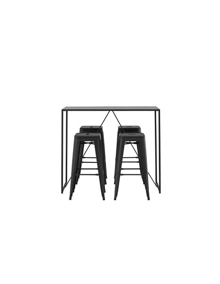 Matgrupp Brea med Tempe matstolar, 120 × 60 cm