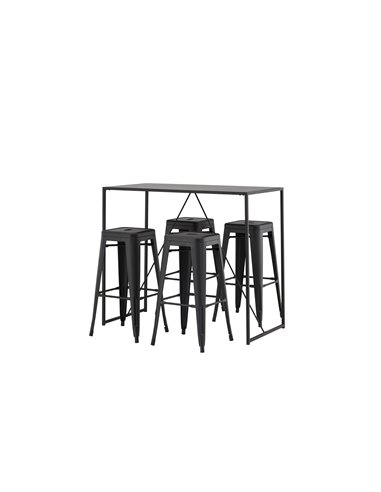 Matgrupp Brea med Tempe matstolar, 120 × 60 cm