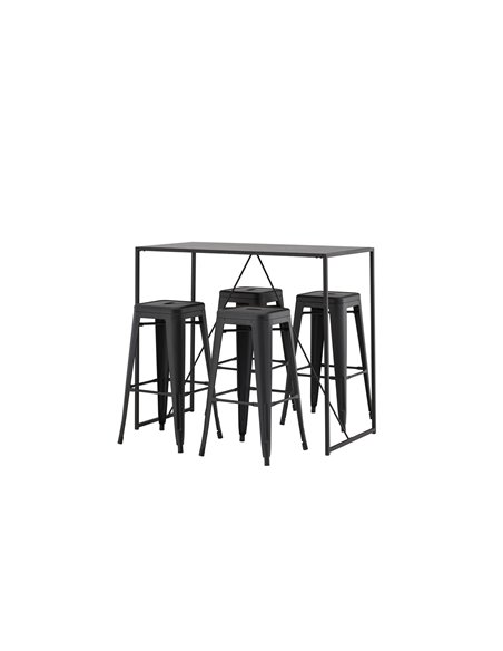 Matgrupp Brea med Tempe matstolar, 120 × 60 cm