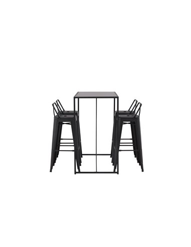 Matgrupp Brea med Tempe matstolar, 120 × 60 cm