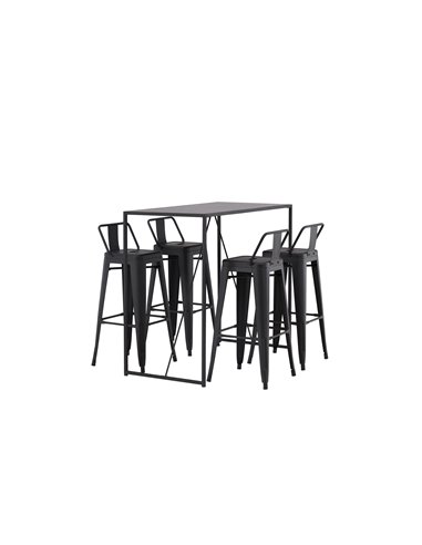 Matgrupp Brea med Tempe matstolar, 120 × 60 cm