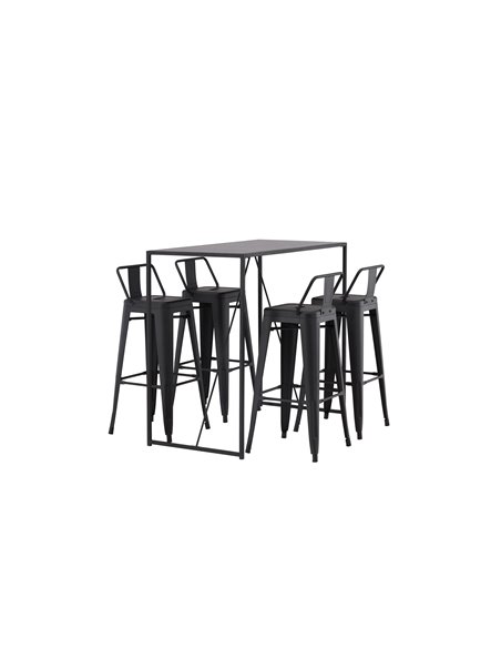 Matgrupp Brea med Tempe matstolar, 120 × 60 cm