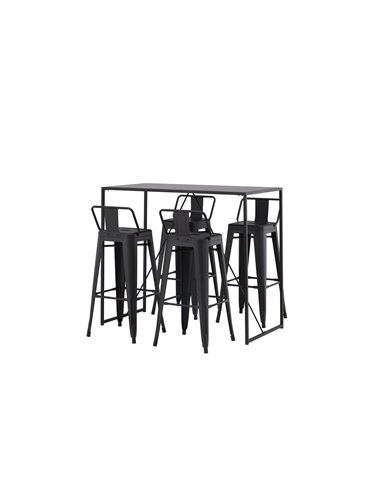 Matgrupp Brea med Tempe matstolar, 120 × 60 cm