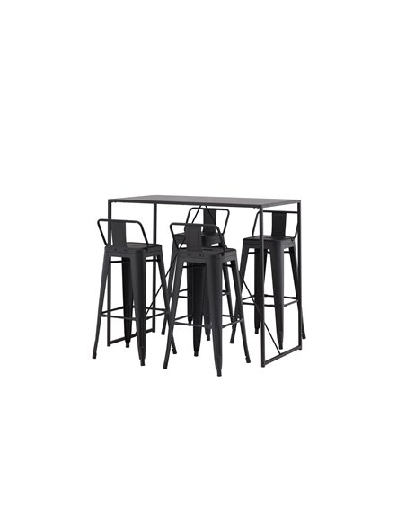 Matgrupp Brea med Tempe matstolar, 120 × 60 cm