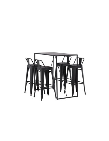 Matgrupp Brea med Tempe matstolar, 120 × 60 cm