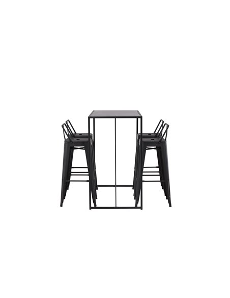 Matgrupp Brea med Tempe matstolar, 120 × 60 cm