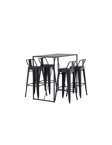 Matgrupp Brea med Tempe matstolar, 120 × 60 cm