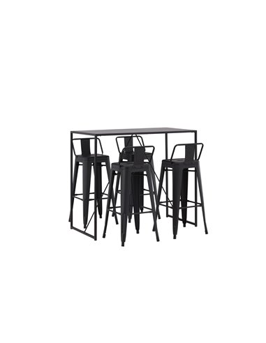 Matgrupp Brea med Tempe matstolar, 120 × 60 cm