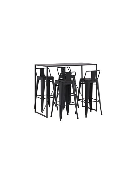 Matgrupp Brea med Tempe matstolar, 120 × 60 cm