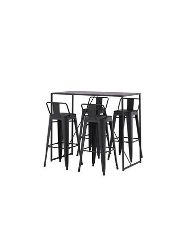 Matgrupp Brea med Tempe matstolar, 120 × 60 cm