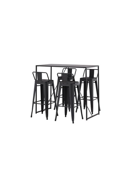 Matgrupp Brea med Tempe matstolar, 120 × 60 cm