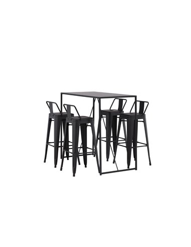 Matgrupp Brea med Tempe matstolar, 120 × 60 cm