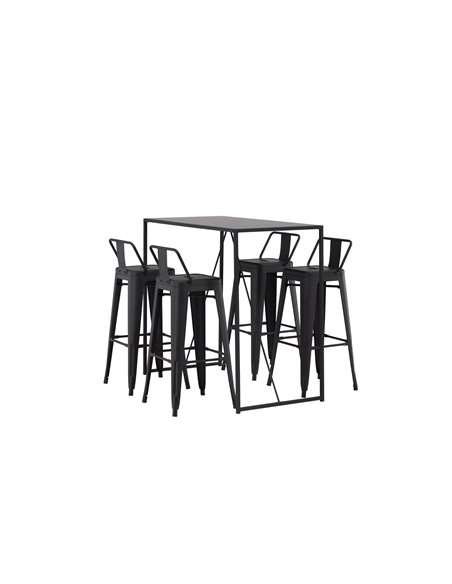 Matgrupp Brea med Tempe matstolar, 120 × 60 cm