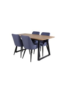 Matgrupp Inca med Plaza matstolar, 160 × 85 cm 2