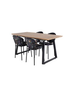 Matgrupp Inca med Vault matstolar, 160 × 85 cm 2
