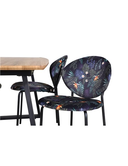 Matgrupp Inca med Vault matstolar, 160 × 85 cm