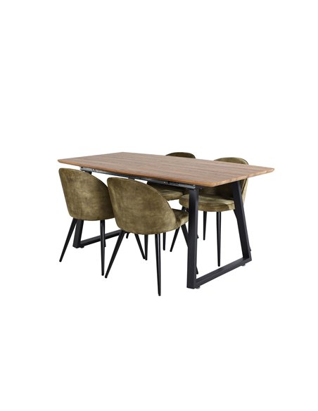 Matgrupp Inca med stolarna Velvet