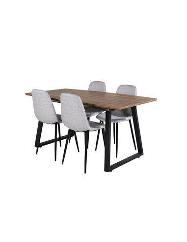 Matgrupp Inca med Polar matstolar, 160 × 85 cm