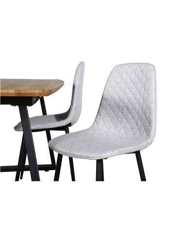 Matgrupp Inca med Polar matstolar, 160 × 85 cm