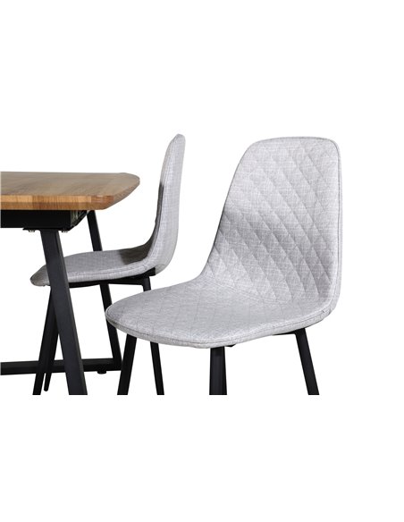 Matgrupp Inca med Polar matstolar, 160 × 85 cm