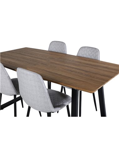 Matgrupp Inca med Polar matstolar, 160 × 85 cm