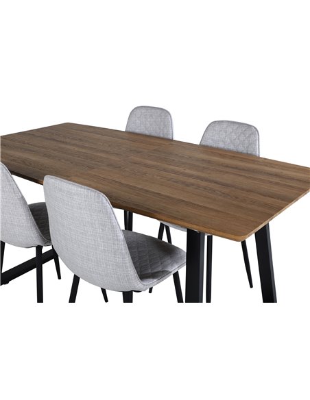 Matgrupp Inca med Polar matstolar, 160 × 85 cm