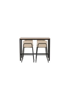 Matgrupp Camden med Bisbee matstolar, 120 × 60 cm