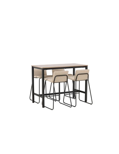 Matgrupp Camden med Bisbee matstolar, 120 × 60 cm