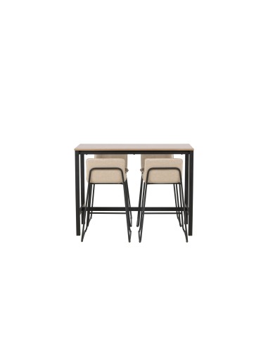 Matgrupp Camden med Bisbee matstolar, 120 × 60 cm