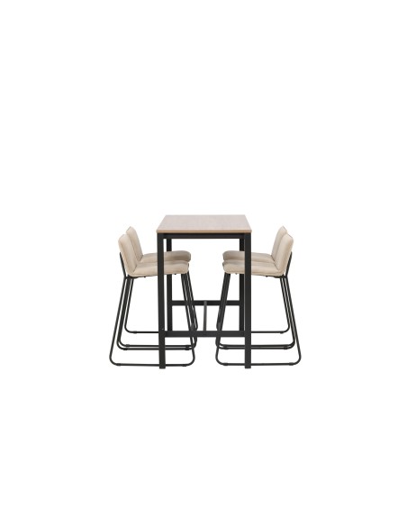 Matgrupp Camden med Bisbee matstolar, 120 × 60 cm