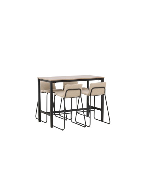 Matgrupp Camden med Bisbee matstolar, 120 × 60 cm