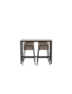 Matgrupp Camden med Bisbee matstolar, 120 × 60 cm