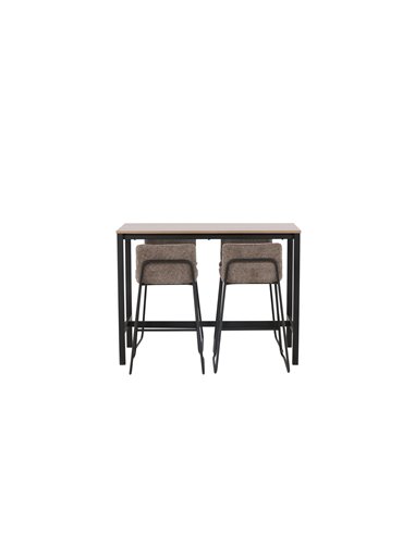 Matgrupp Camden med Bisbee matstolar, 120 × 60 cm