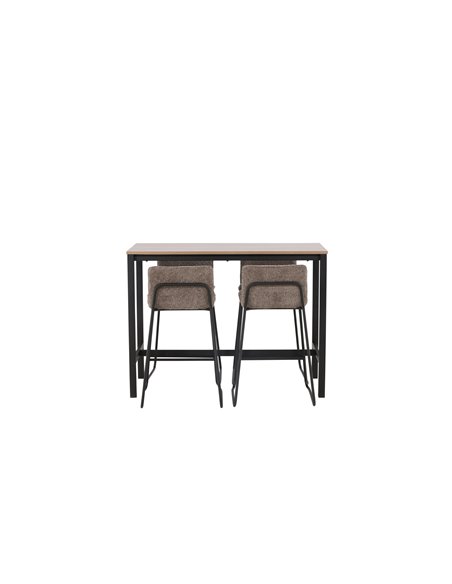 Matgrupp Camden med Bisbee matstolar, 120 × 60 cm