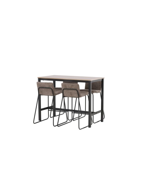 Matgrupp Camden med Bisbee matstolar, 120 × 60 cm