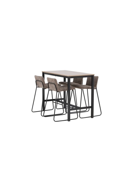 Matgrupp Camden med Bisbee matstolar, 120 × 60 cm