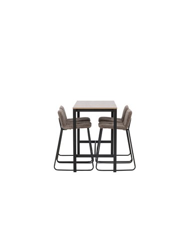 Matgrupp Camden med Bisbee matstolar, 120 × 60 cm