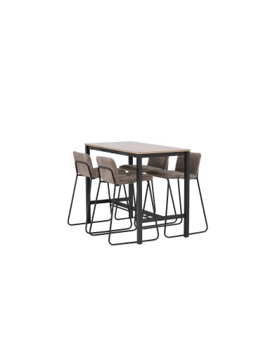 Matgrupp Camden med Bisbee matstolar, 120 × 60 cm