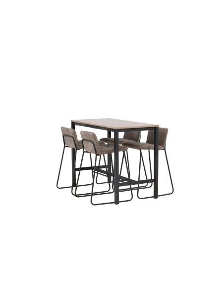 Matgrupp Camden med Bisbee matstolar, 120 × 60 cm