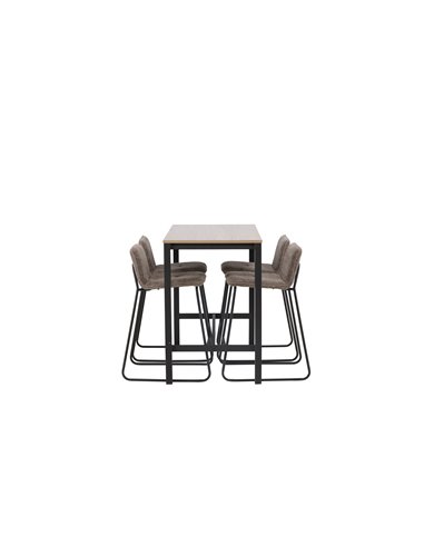 Matgrupp Camden med Bisbee matstolar, 120 × 60 cm