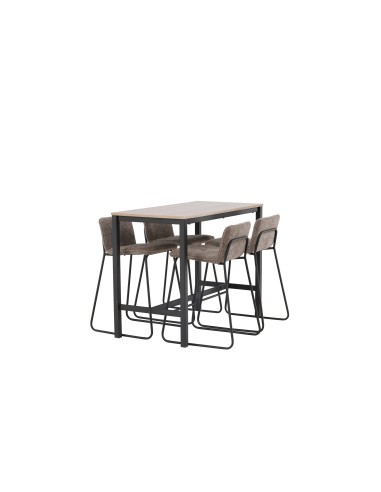 Matgrupp Camden med Bisbee matstolar, 120 × 60 cm
