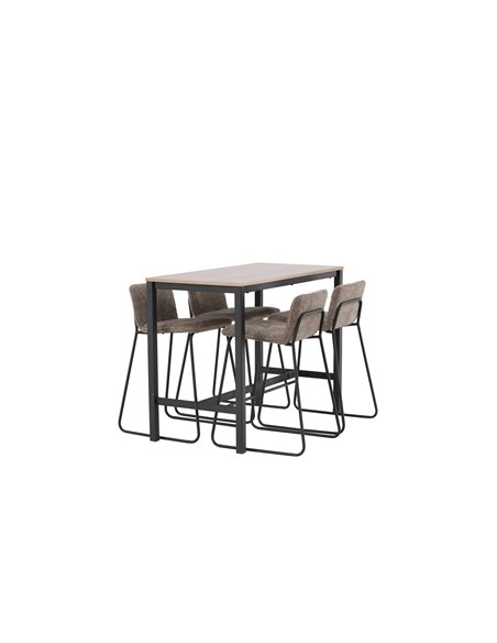 Matgrupp Camden med Bisbee matstolar, 120 × 60 cm